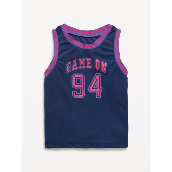 Mesh Graphic Tank Top for Toddler Boys - OBSCURE NIGHT