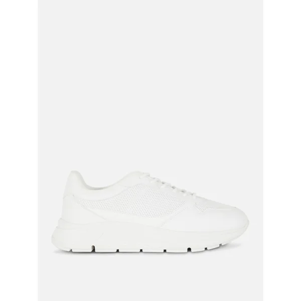 Mesh Lace-Up Sneakers - White
