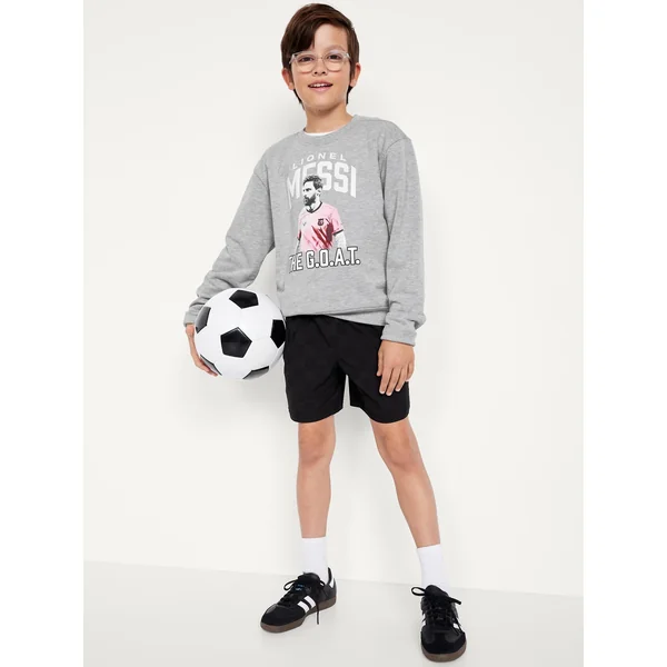 Messi™ Graphic Crew-Neck Sweatshirt for Boys - Light Heather Gray