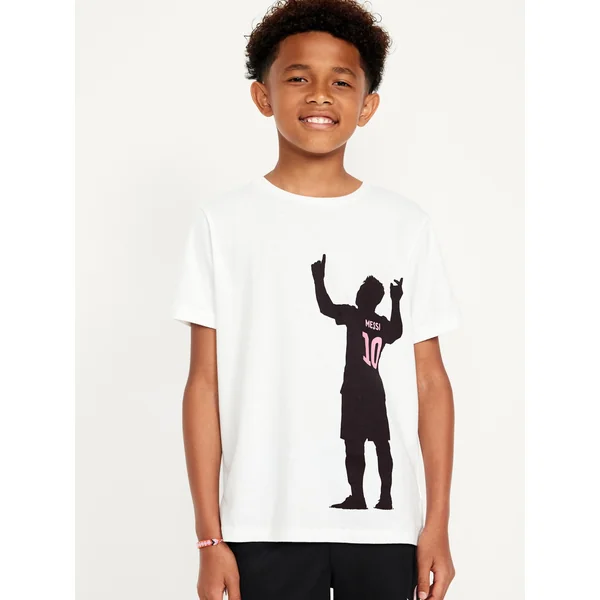 Messi™ Graphic T-Shirt for Boys - White Lilies