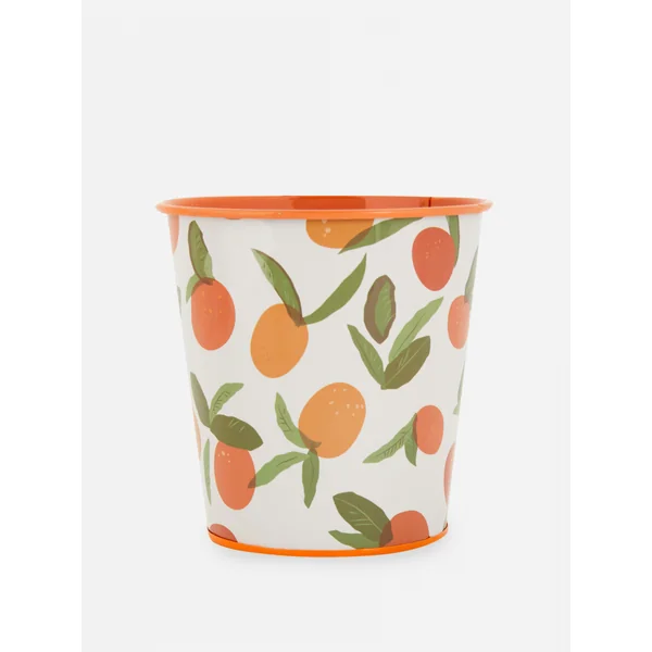 Metal Plant Pot - Orange