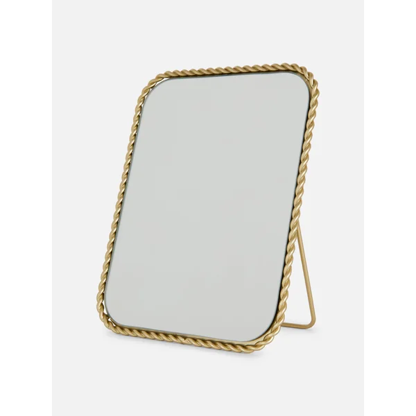 Metallic Standing Mirror - Gold