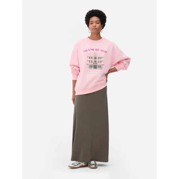Miami Beach Sweatshirt - Pink