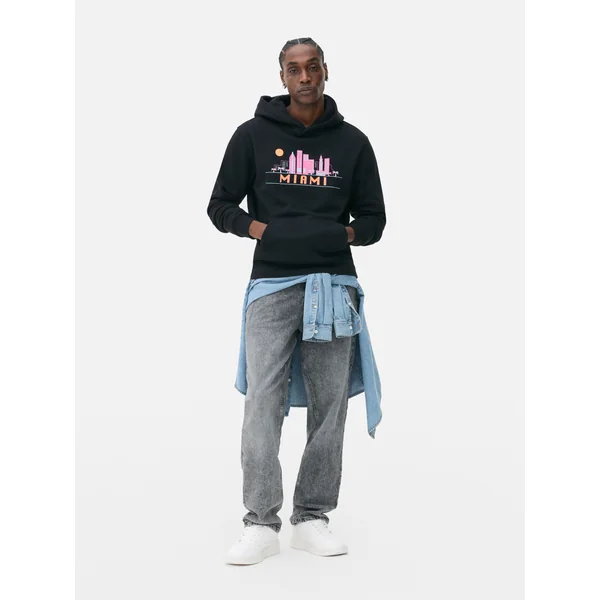 Miami Skyline Hoodie - Black