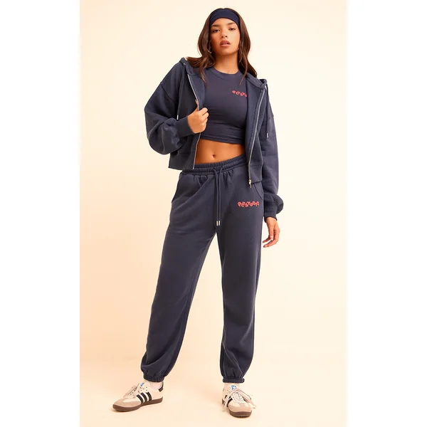 Midnight Blue PLT Studio Archive Puff Print Drawstring Cuffed Sweatpants