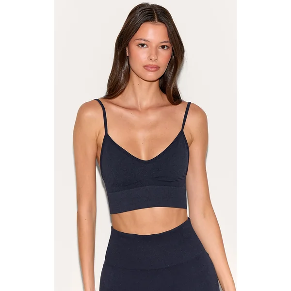 Midnight Blue Seamless Soft Touch Sports Bra