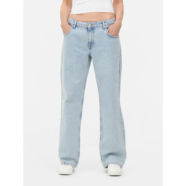 Mid-Rise Baggy Jeans - Mid Blue