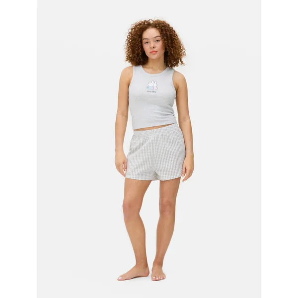 Miffy Shorts Pajamas - Gray Heather