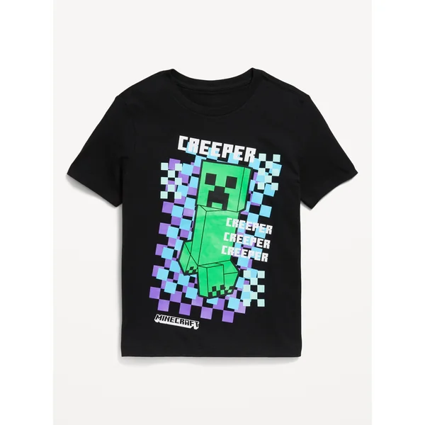 Minecraft™ Gender-Neutral Graphic T-Shirt for Kids - BLACK JACK