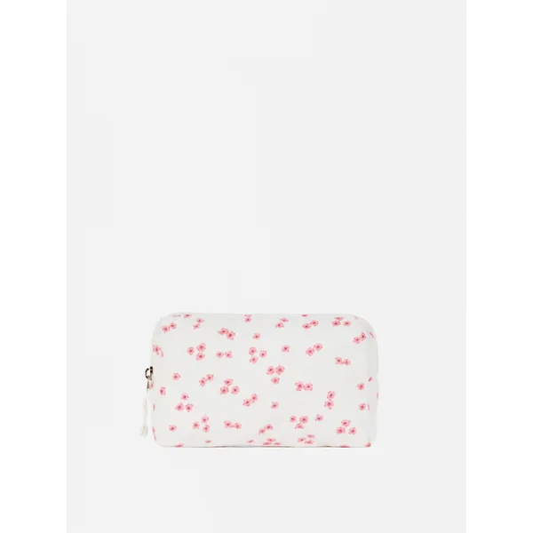 Mini Canvas Makeup Bag - White
