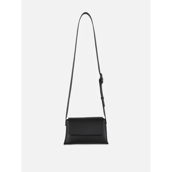 Mini Flap Crossbody Bag - Black