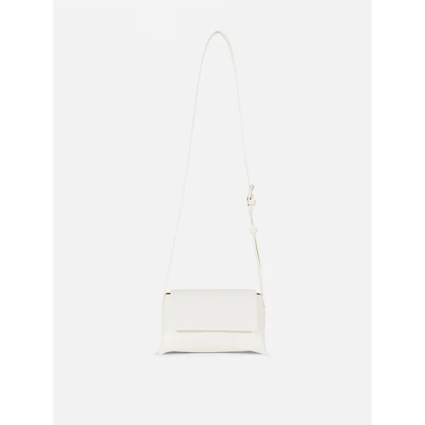 Mini Flap Crossbody Bag - White