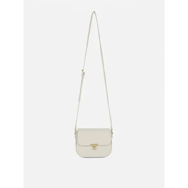 Mini Flap-Over Crossbody Bag - Ivory