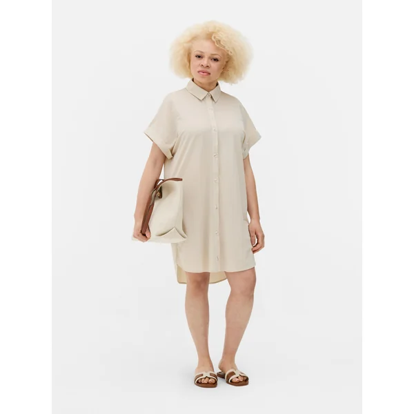 Mini Shirt Dress - Sand