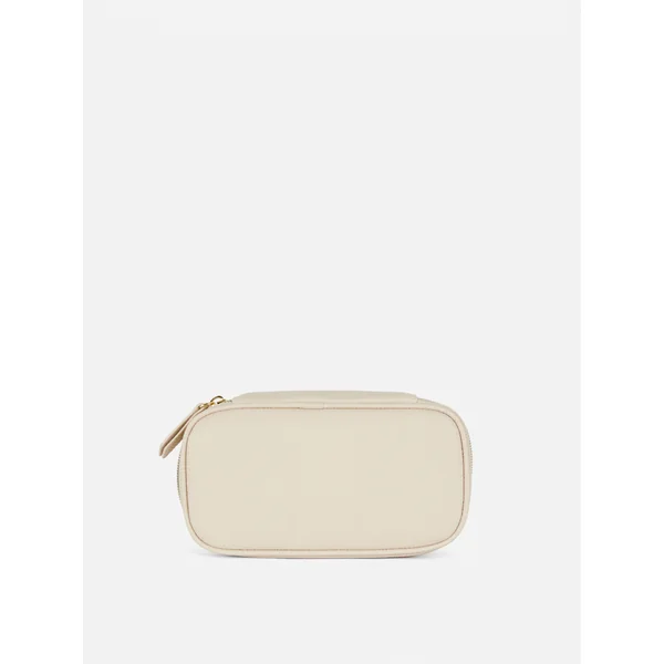 Mini Travel Makeup Bag with Mirror - Natural