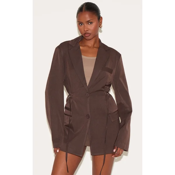 Mocha Belt Detail Blazer