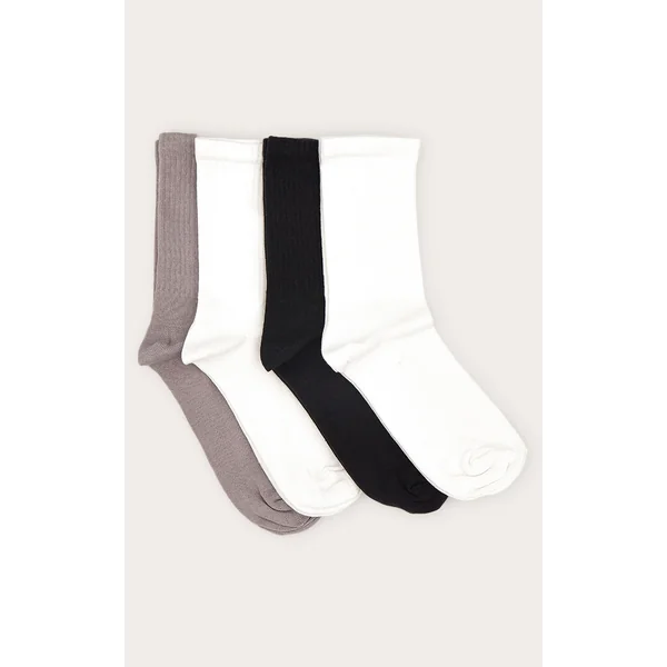 Monochrome 4 Pack Socks
