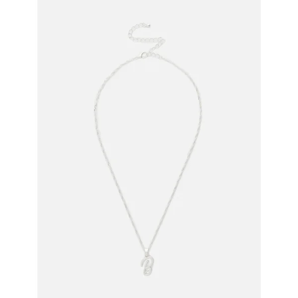 Multi Charm Initial Necklace - White