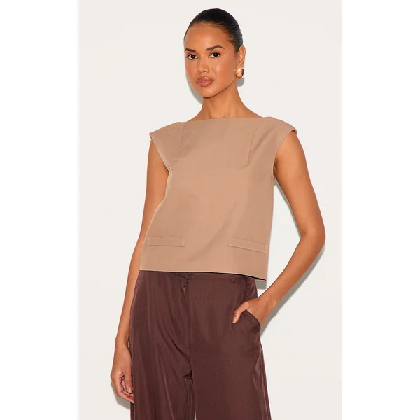 Mushroom Boxy Woven Long Top