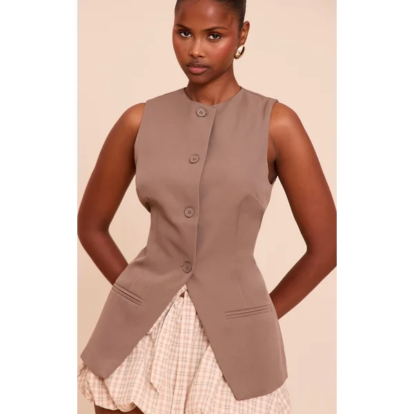 Mushroom Button Up Sleeveless Vest