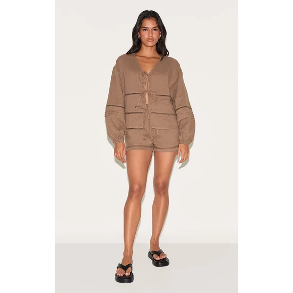 Mushroom Embroidered Shorts