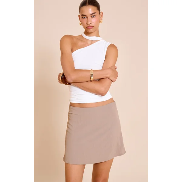 Mushroom Floaty Woven Mini Skirt