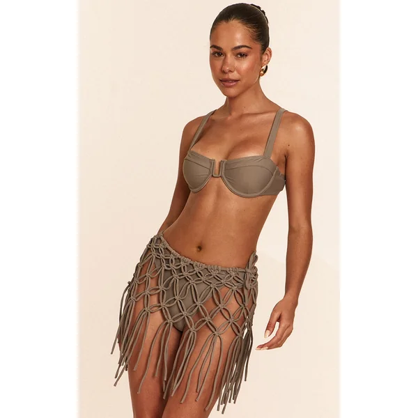 Mushroom Macrame Tassel Mini Beach Skirt