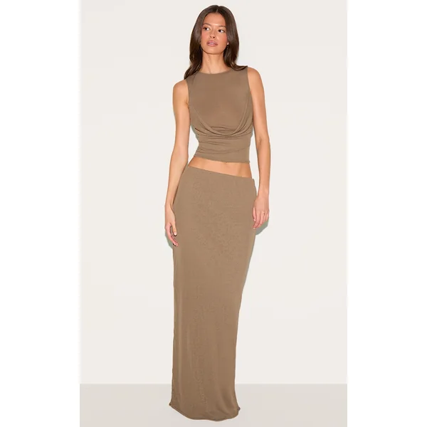 Mushroom Onion Skin Maxi Skirt