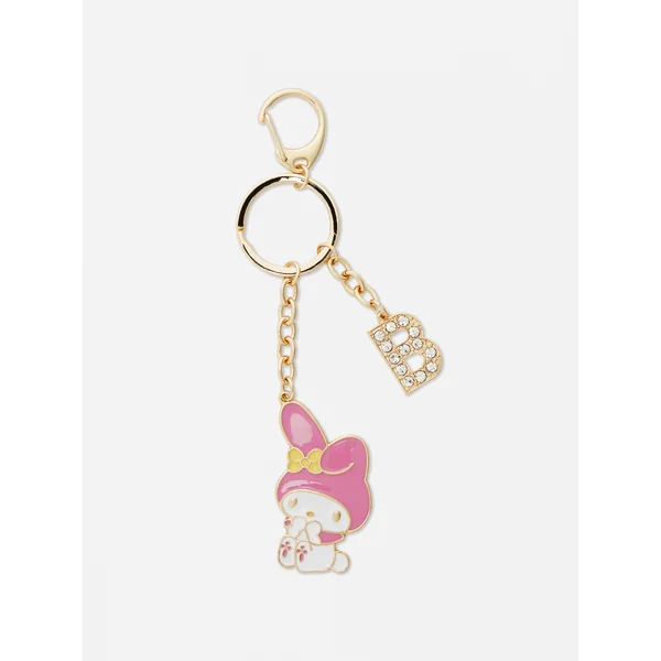 My Melody Initial Keyring - Pink