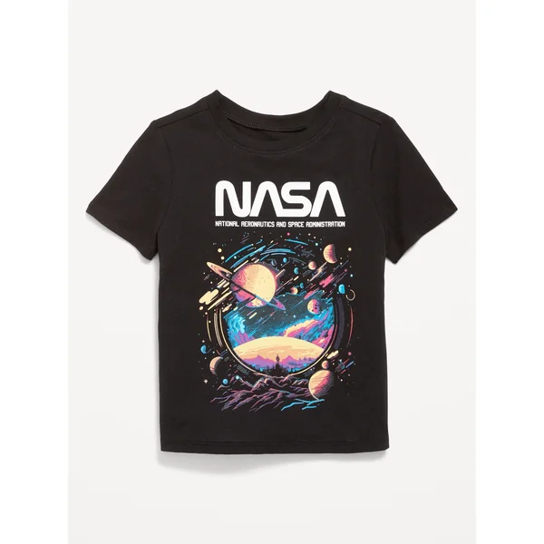 NASA Unisex Graphic T-Shirt for Toddler - Black Jack