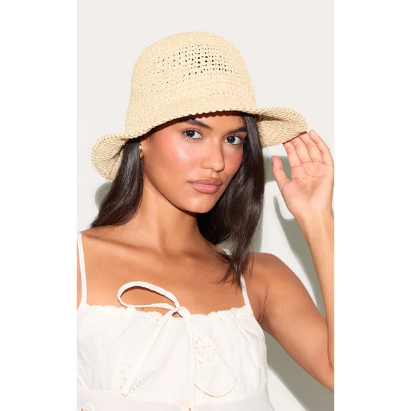 Natural Raffia Bucket Hat
