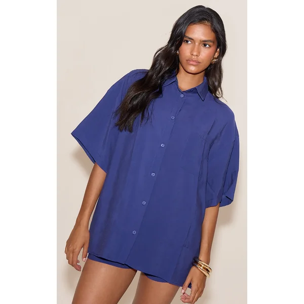 Navy Button Up Shirt