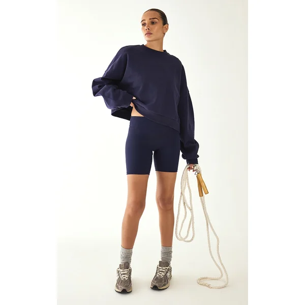 Navy Ultimate Sculpt High Waist Gym Shorts