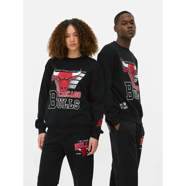 NBA Chicago Bulls Logo Sweatshirt - Black