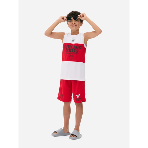 NBA Chicago Bulls Tank and Shorts Set - White