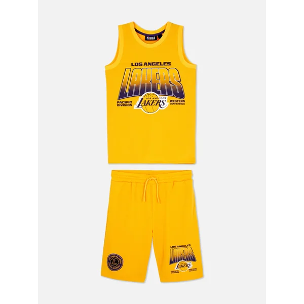NBA LA Lakers Tank and Shorts Set - Yellow