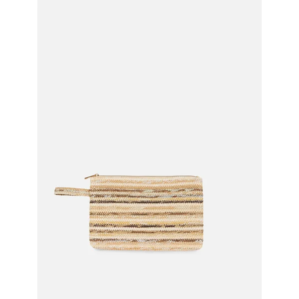 Neutral Striped Pouch - Multi