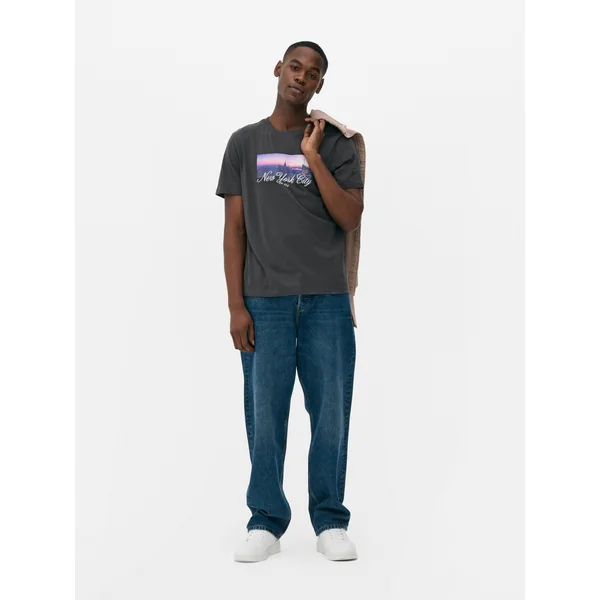 New York City Print T-Shirt - Charcoal