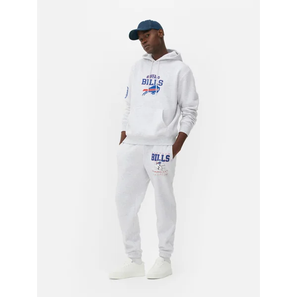 NFL Buffalo Bills Drawstring Hoodie - Gray Heather