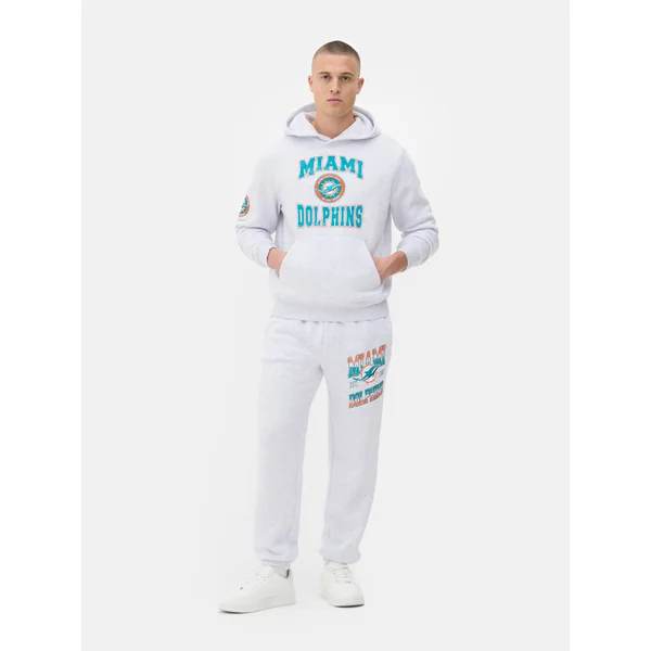 NFL Miami Dolphins Team Hoodie - Gray Heather
