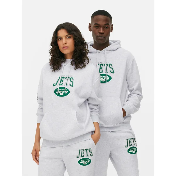 NFL New York Jets Graphic Hoodie - Gray Heather