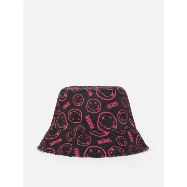 Nirvana Reversible Bucket Hat - Black