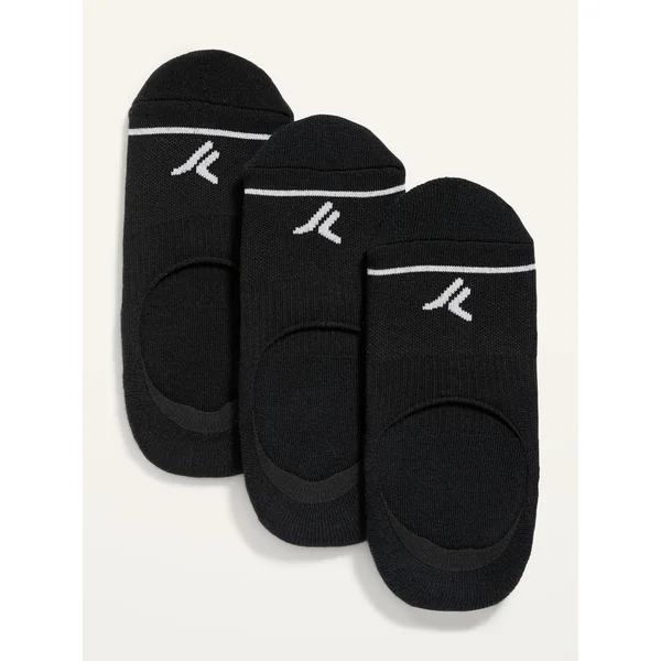No-Show Athletic Socks 3-Pack for Women - BlackJack