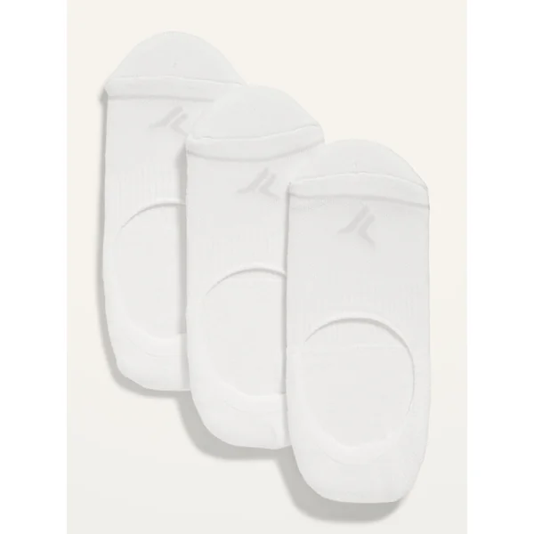 No-Show Athletic Socks 3-Pack for Women - Bright White