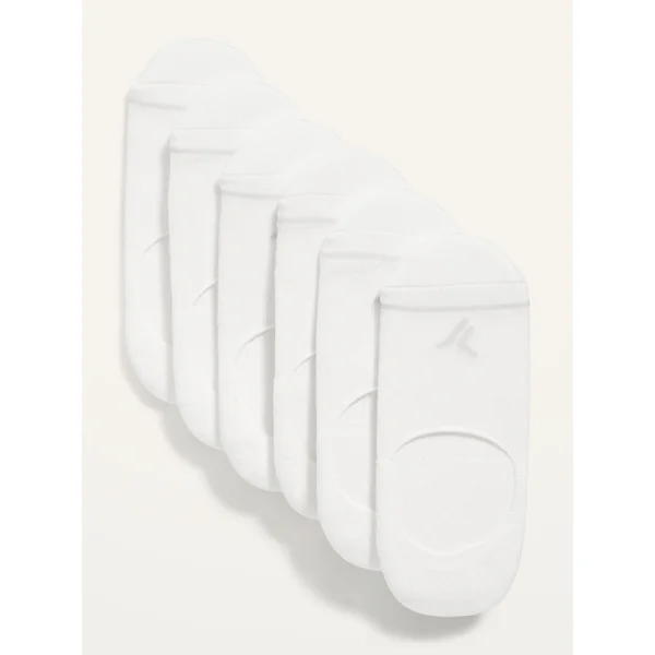 No-Show Athletic Socks 6-Pack for Women - Bright White