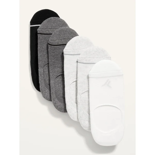 No-Show Athletic Socks 6-Pack for Women - Gray Combo