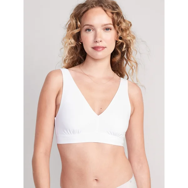 No-Show Bralette - White Lilies