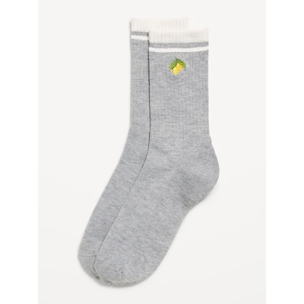 Novelty Crew Socks for Men - Lemons