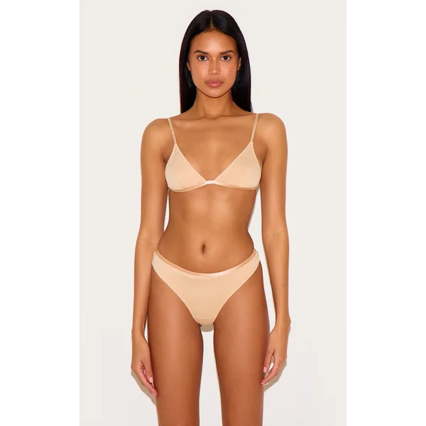 Nude Jersey Triangle Basic Lingerie Set