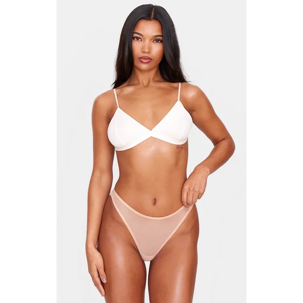 Nude Mesh Basic Thong